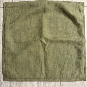 Crate & Barrel organic linen Sage pillow covers 20 x 20